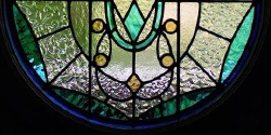 stained glass door panel