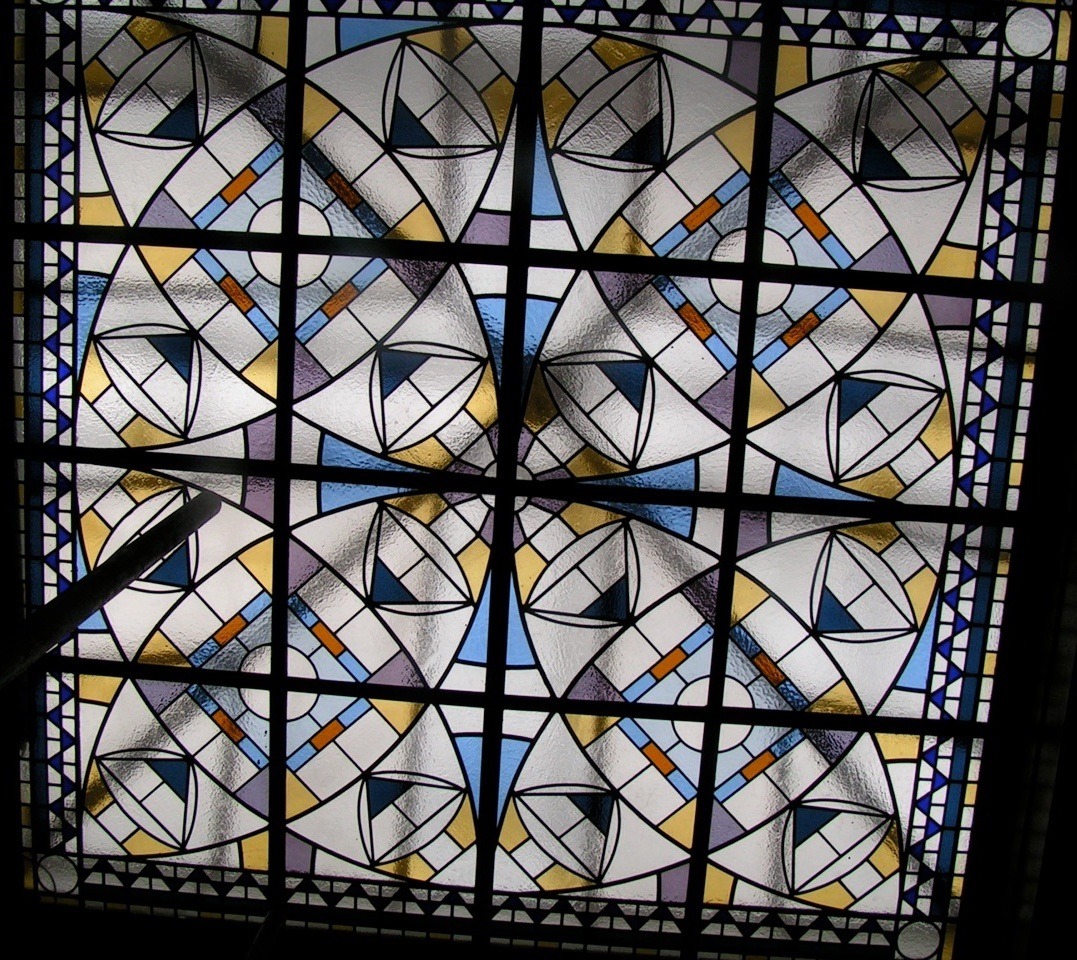 stained glass roof light