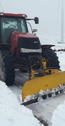 clearing snow