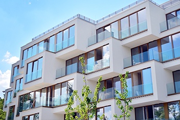 exterior of a block of flats