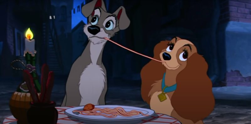 Lady And The Tramp (1955) The "Spaghetti" Scene - Iconic Scenes In Movie History
