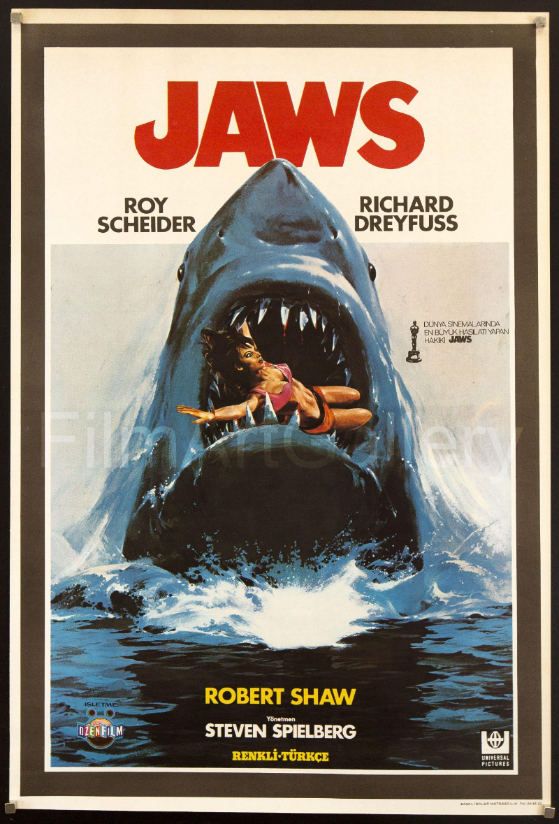 Jaws (1975) Most Famous Movie Posters Ever