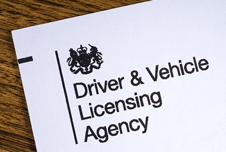 DVLA logo on corner of paper