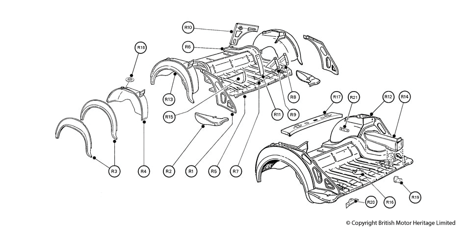 Midget Rear Body - Spare Parts Online - Worldwide Shipping