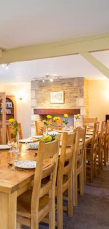 fully set out dining table