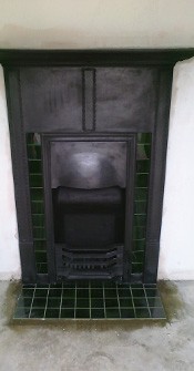 cast iron fireplace restored