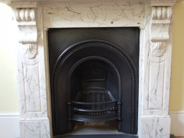 cast iron fireplace restored