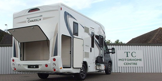 chausson 610 back view with storage open