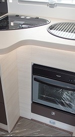 kitchen in a motorhome