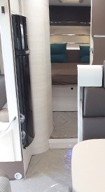 view of a motorhome bed