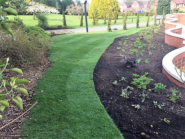Public Park landscaping work - Turfing