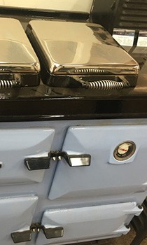 light blue aga range cooker