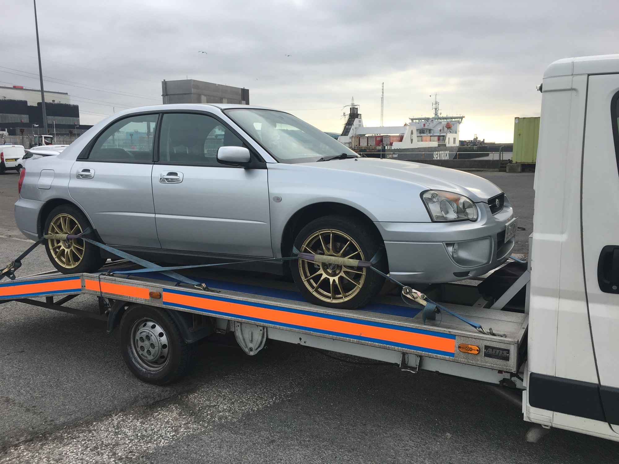 Silver Subaru Collected from Blackpool Lancashire Silver Subaru Collected from Blackpool Lancashire
