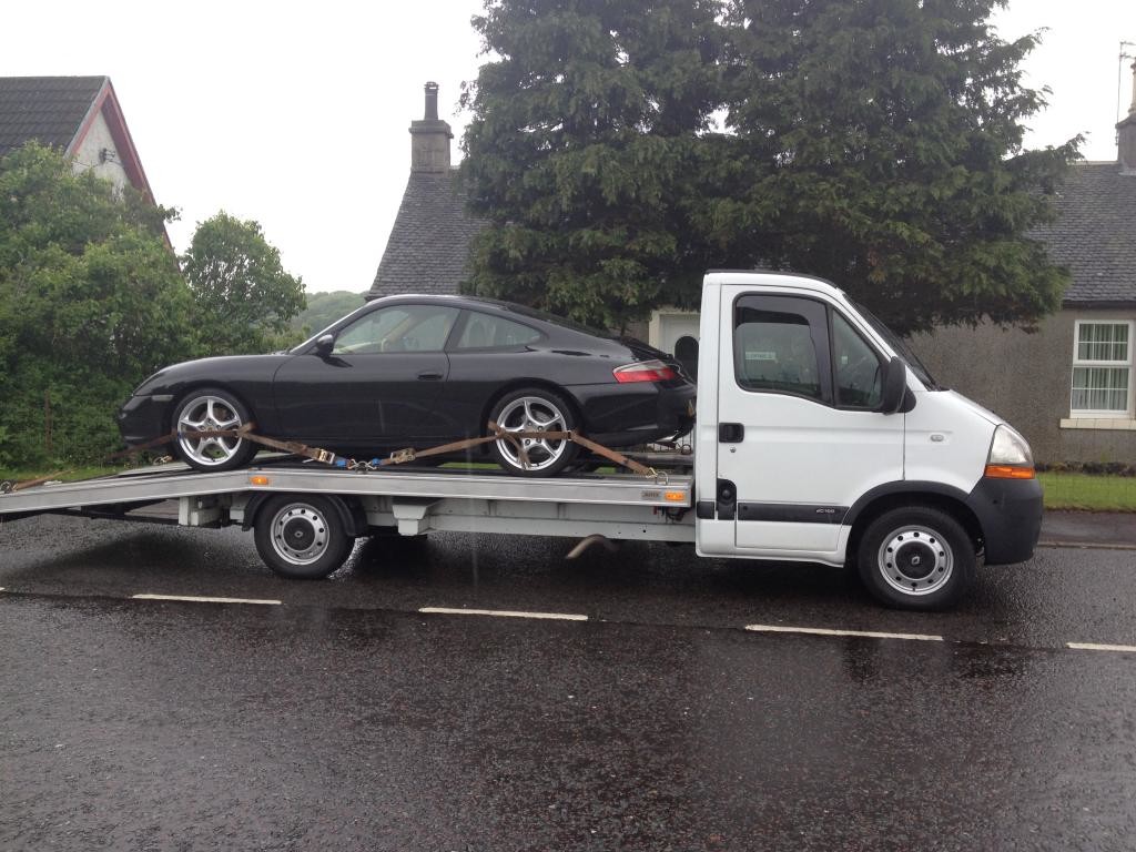 Black Porsche Delivery to Newcastle 