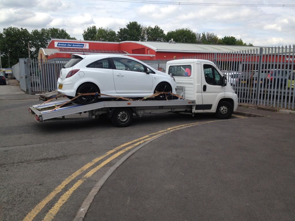 White Corsa Transport