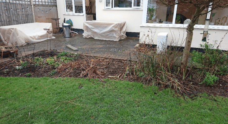 Bearstead patio installation during work